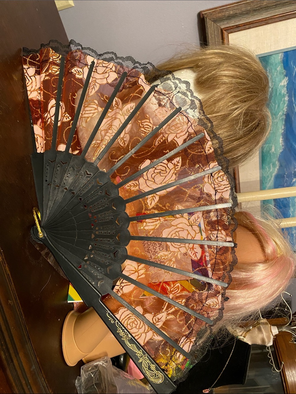 Pretty hand fan unbranded